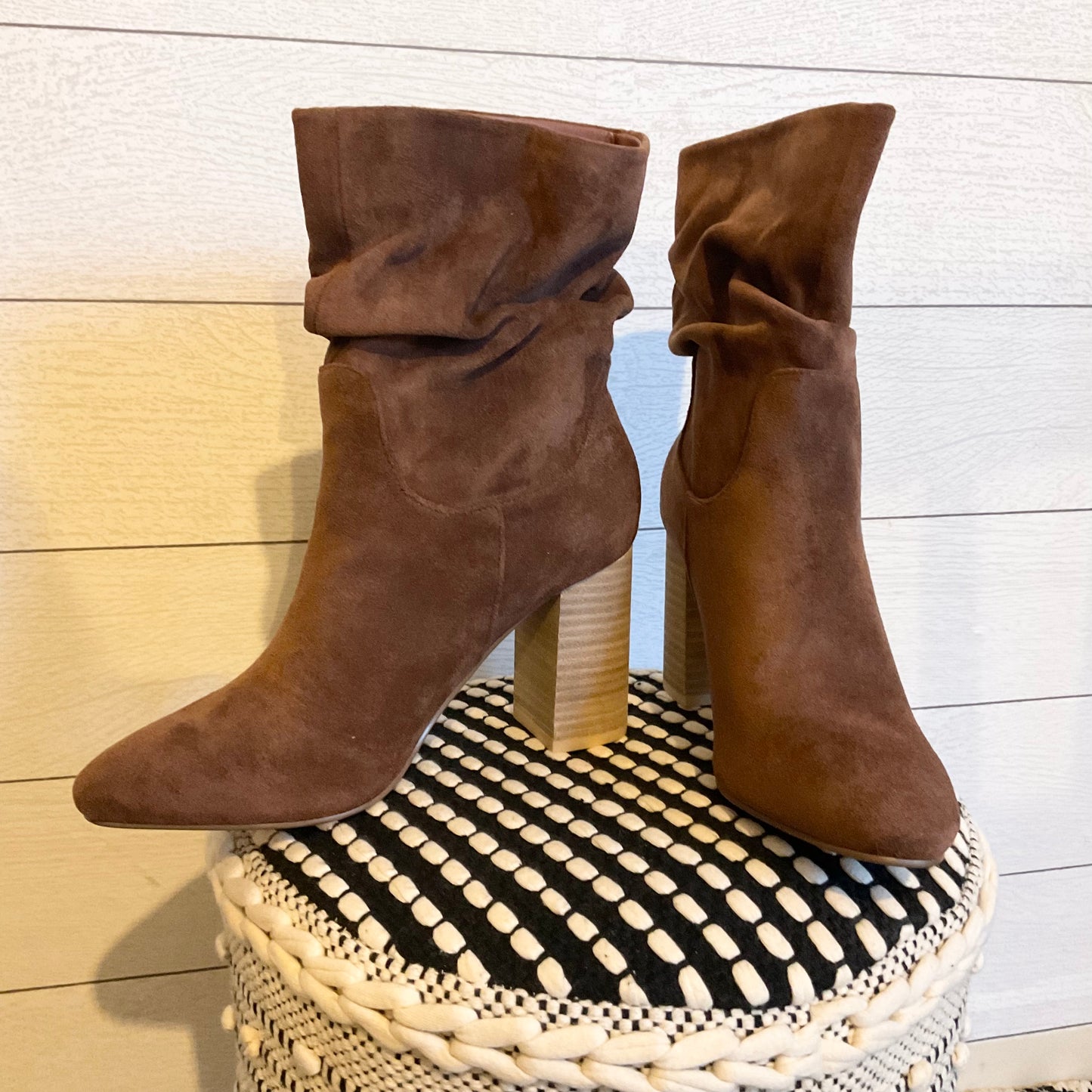 Cocoa Slouch Heel Ankle Boots