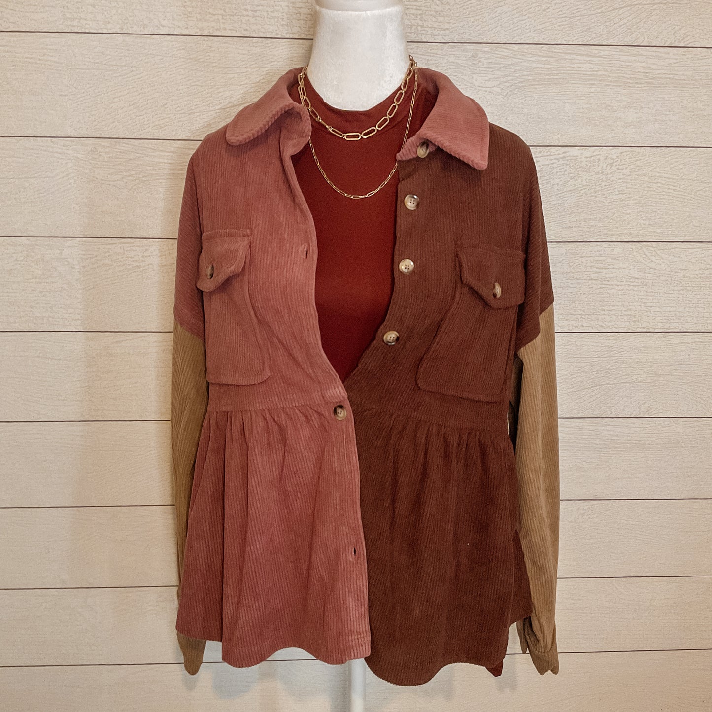 Babydoll Corduroy Shacket