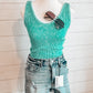 Summer Days Ribbed Cropped 2 Way Tank