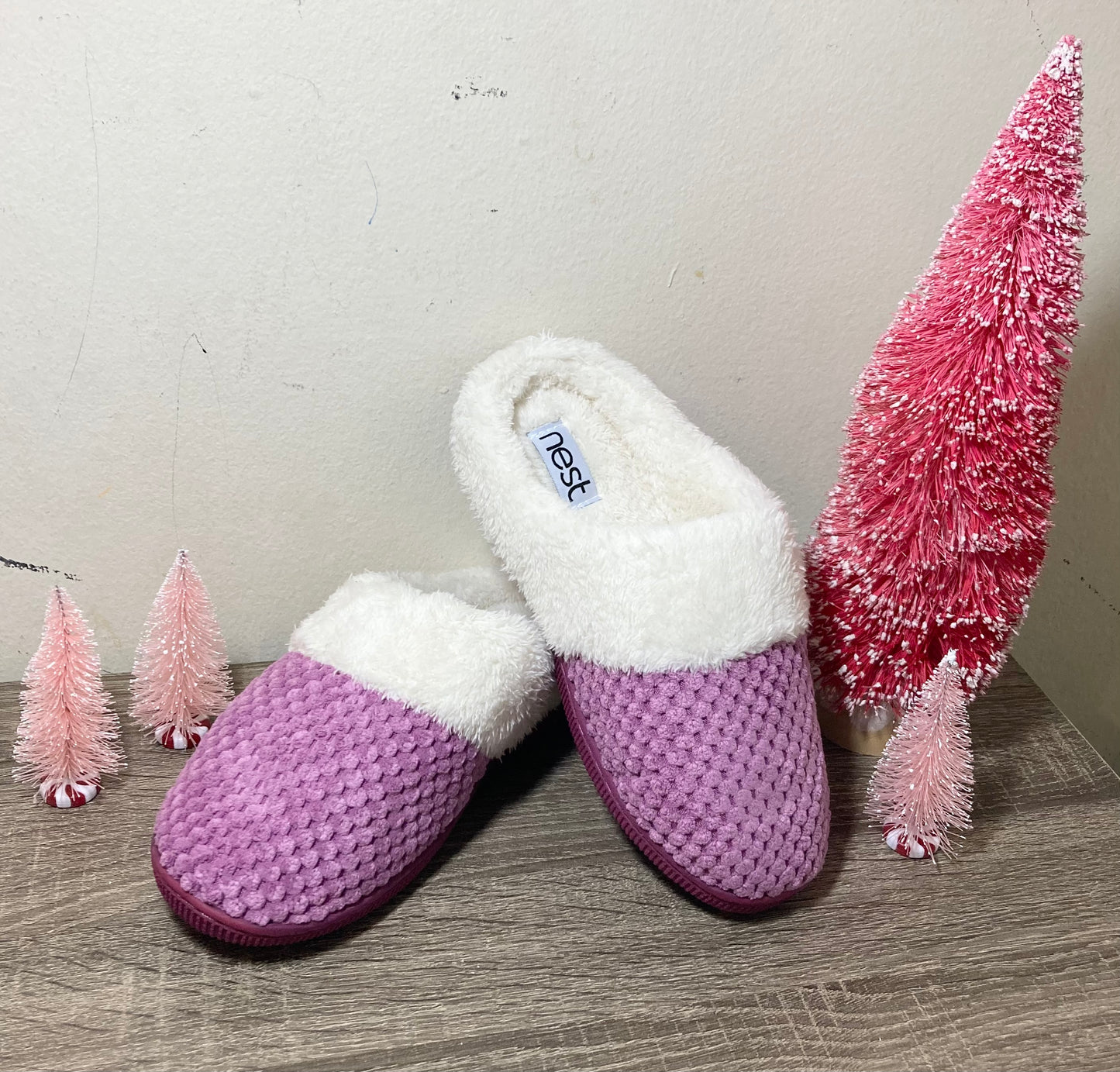 Raspberry Cozy Slippers