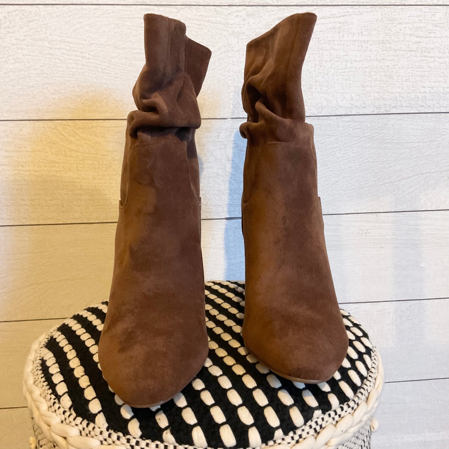 Cocoa Slouch Heel Ankle Boots