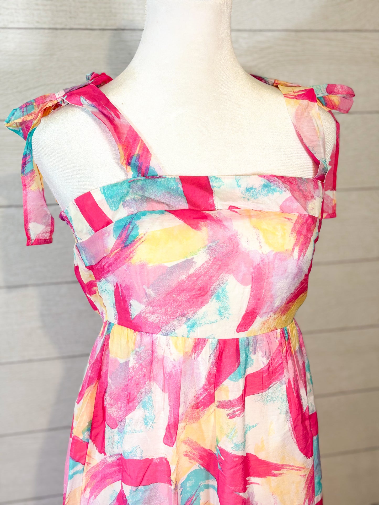 Spring Brushstrokes Tiered Midi