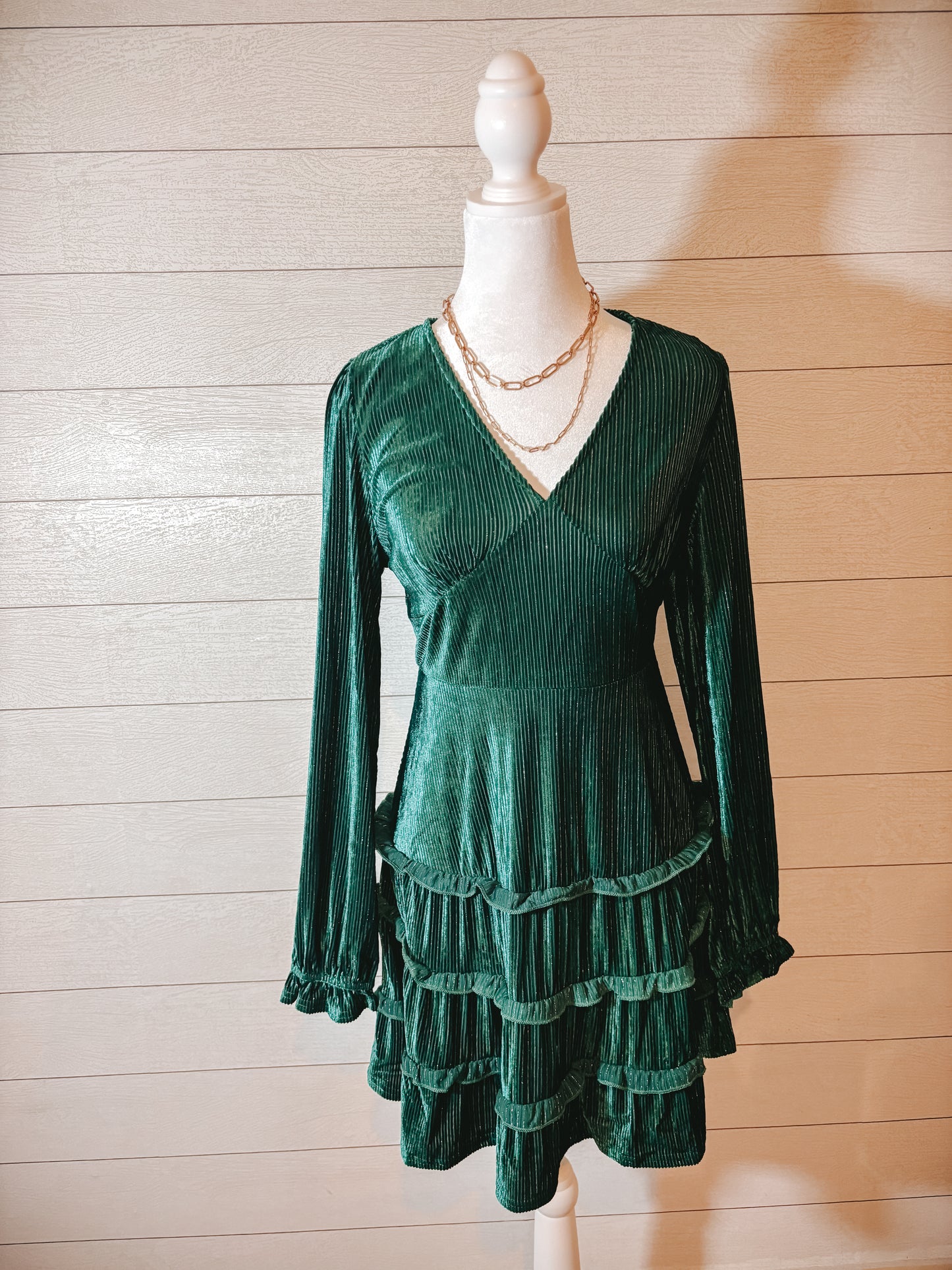 Winter Pine Tiered Dress