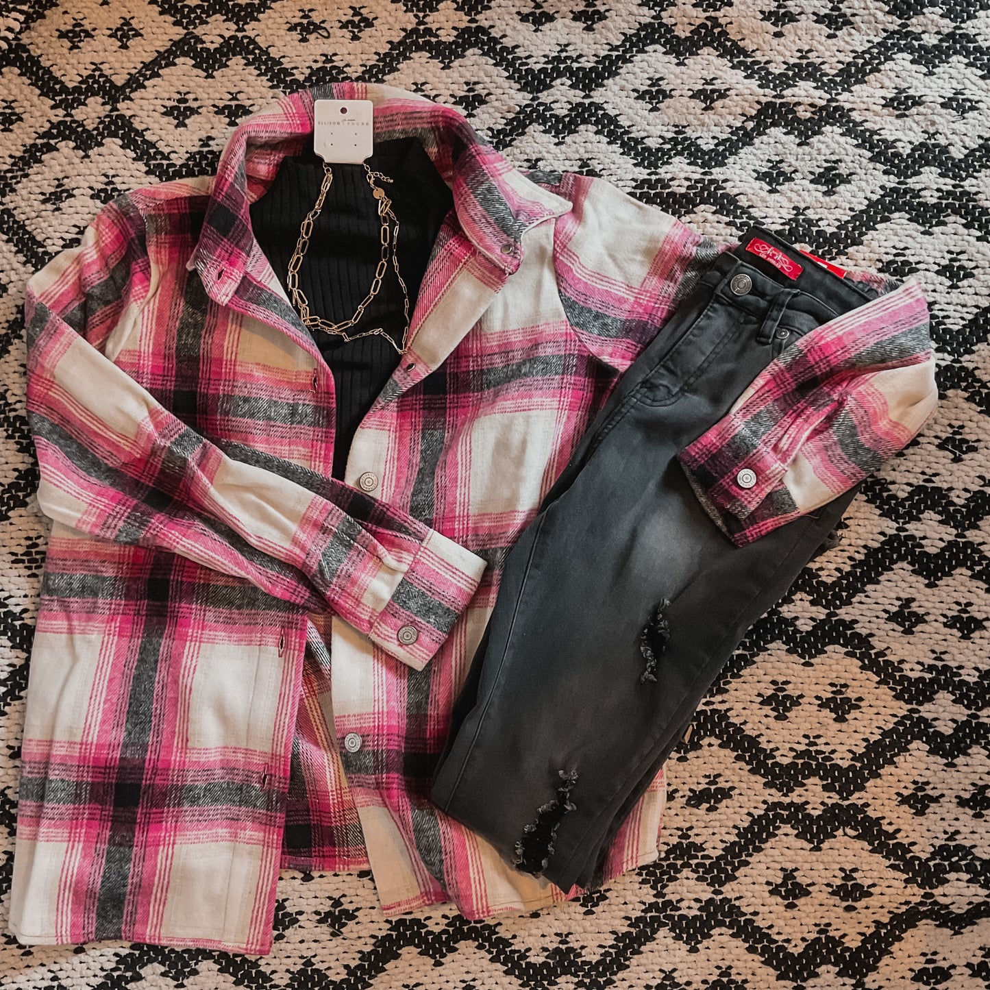 Pretty In Pink Plaid Shacket