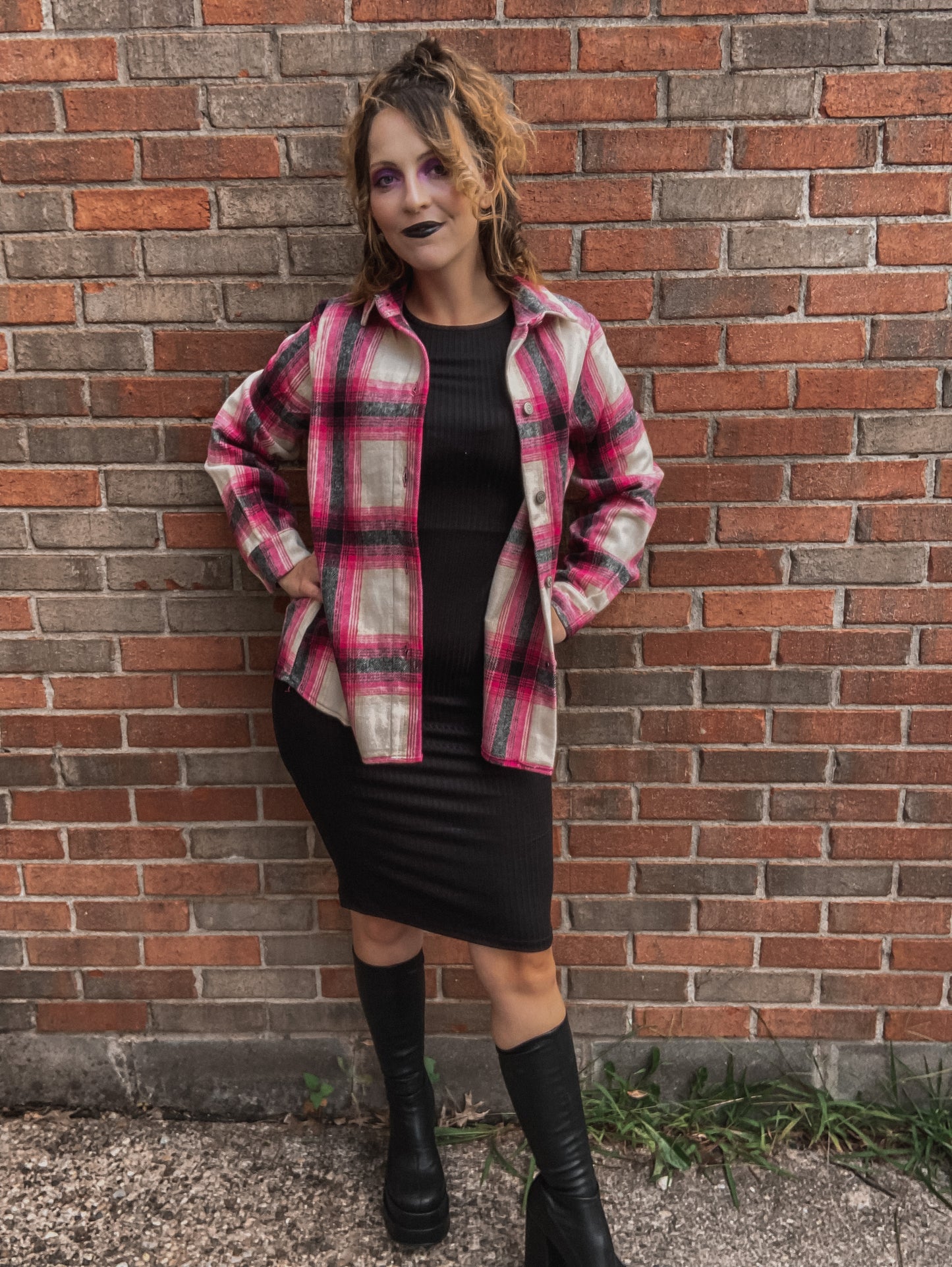 Pretty In Pink Plaid Shacket