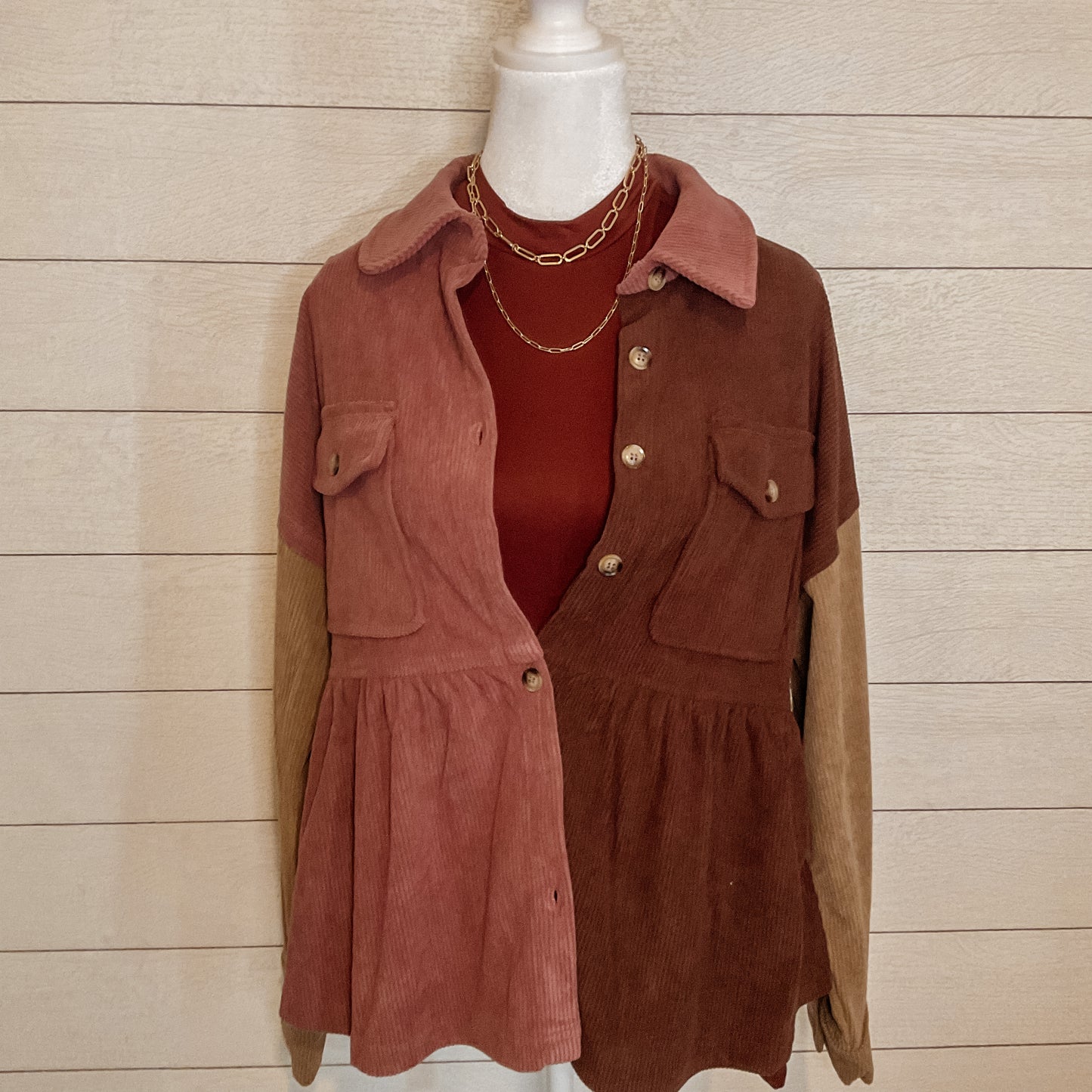 Babydoll Corduroy Shacket