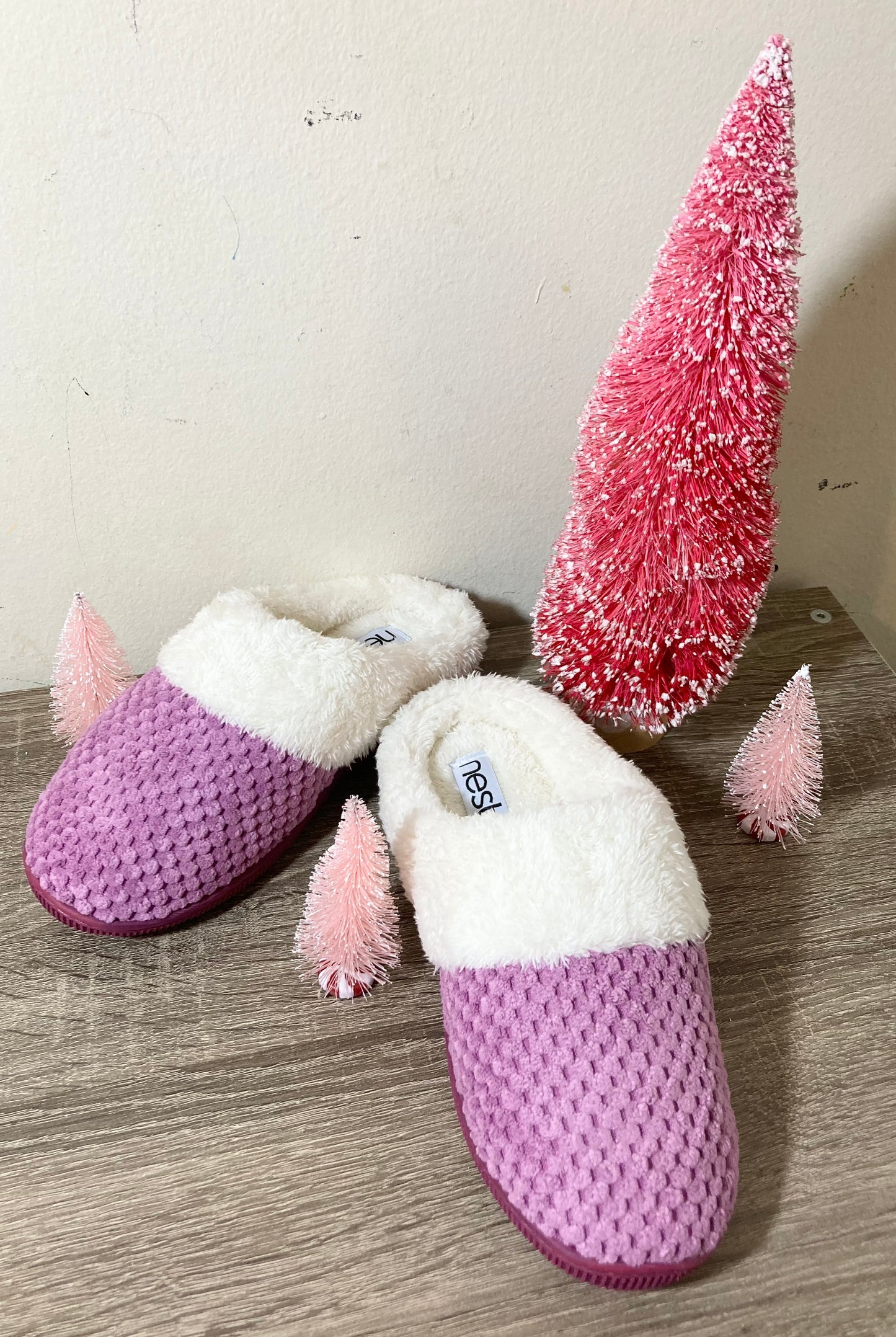 Raspberry Cozy Slippers