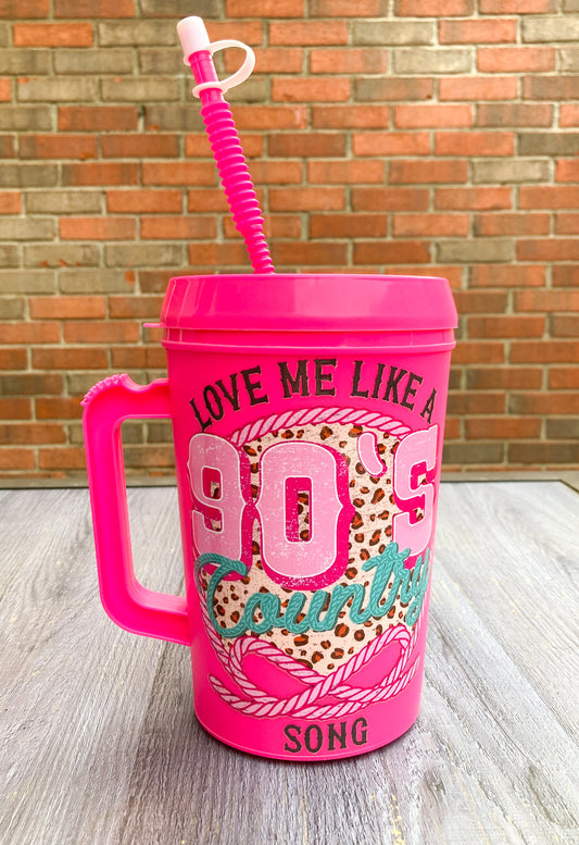 90’s Country Song Mug With Straw