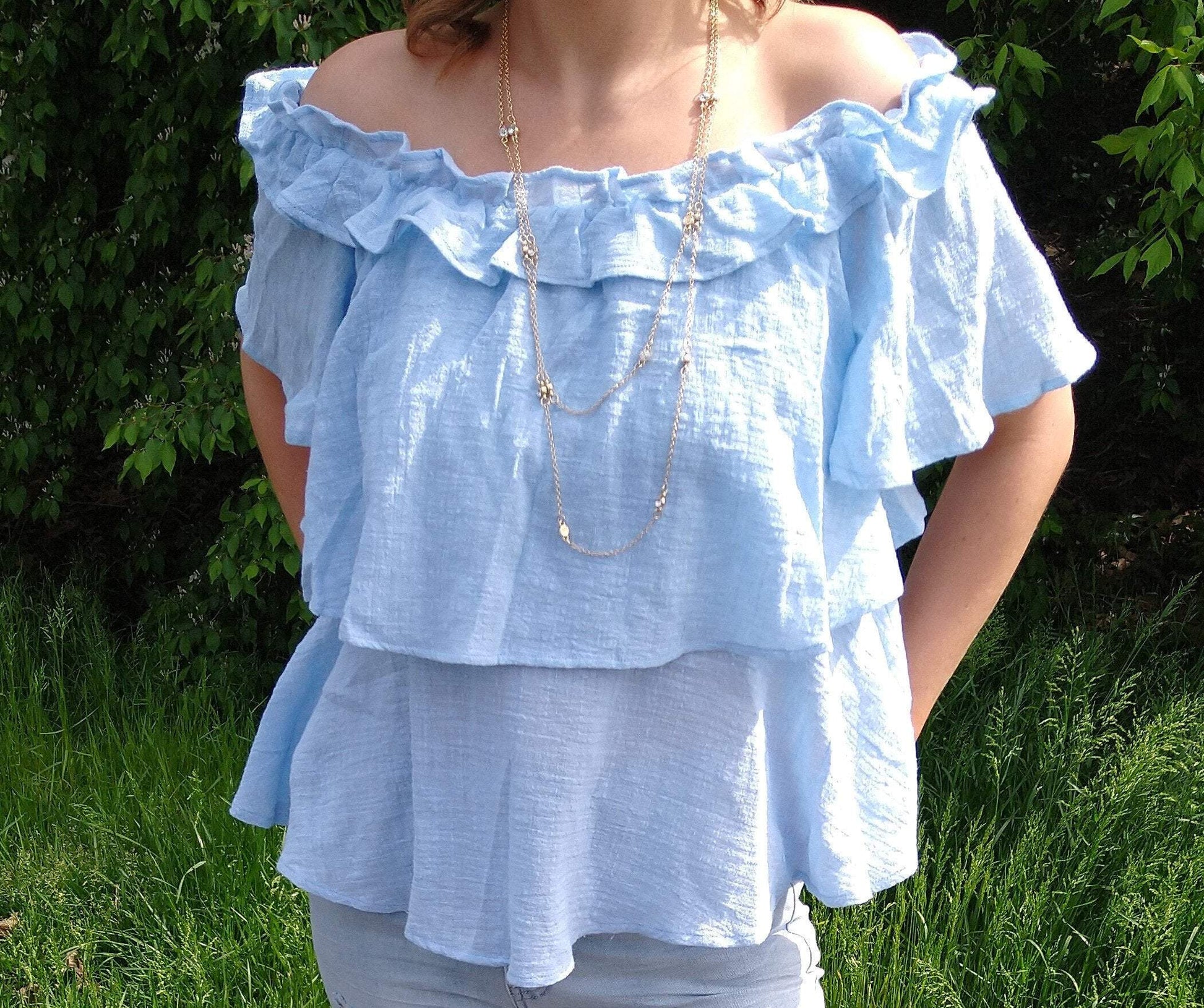 Remember Me Off The Shoulder Ruffled Top.