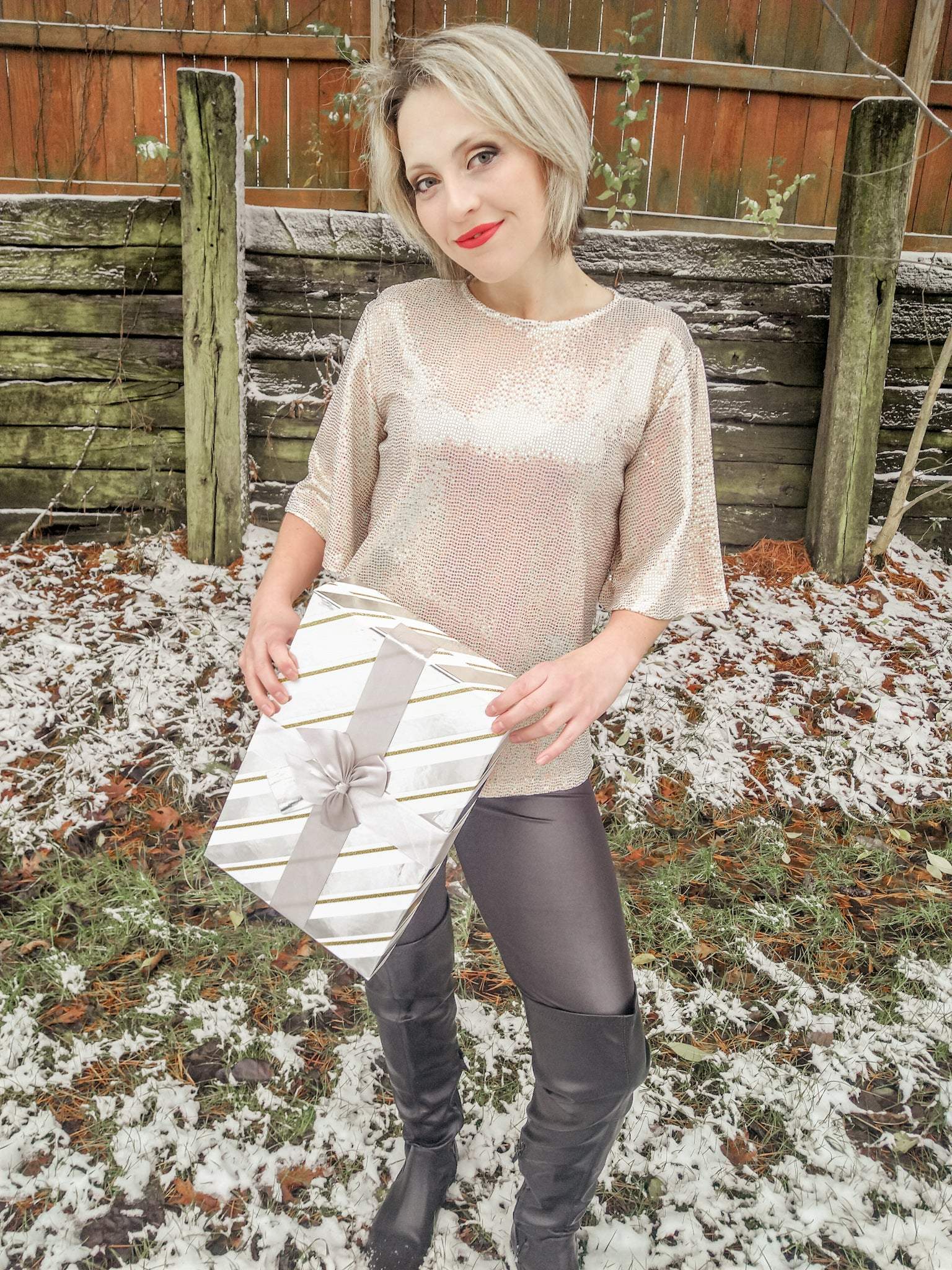 Sequins Bell Sleeve Top-Emysclosetllc-