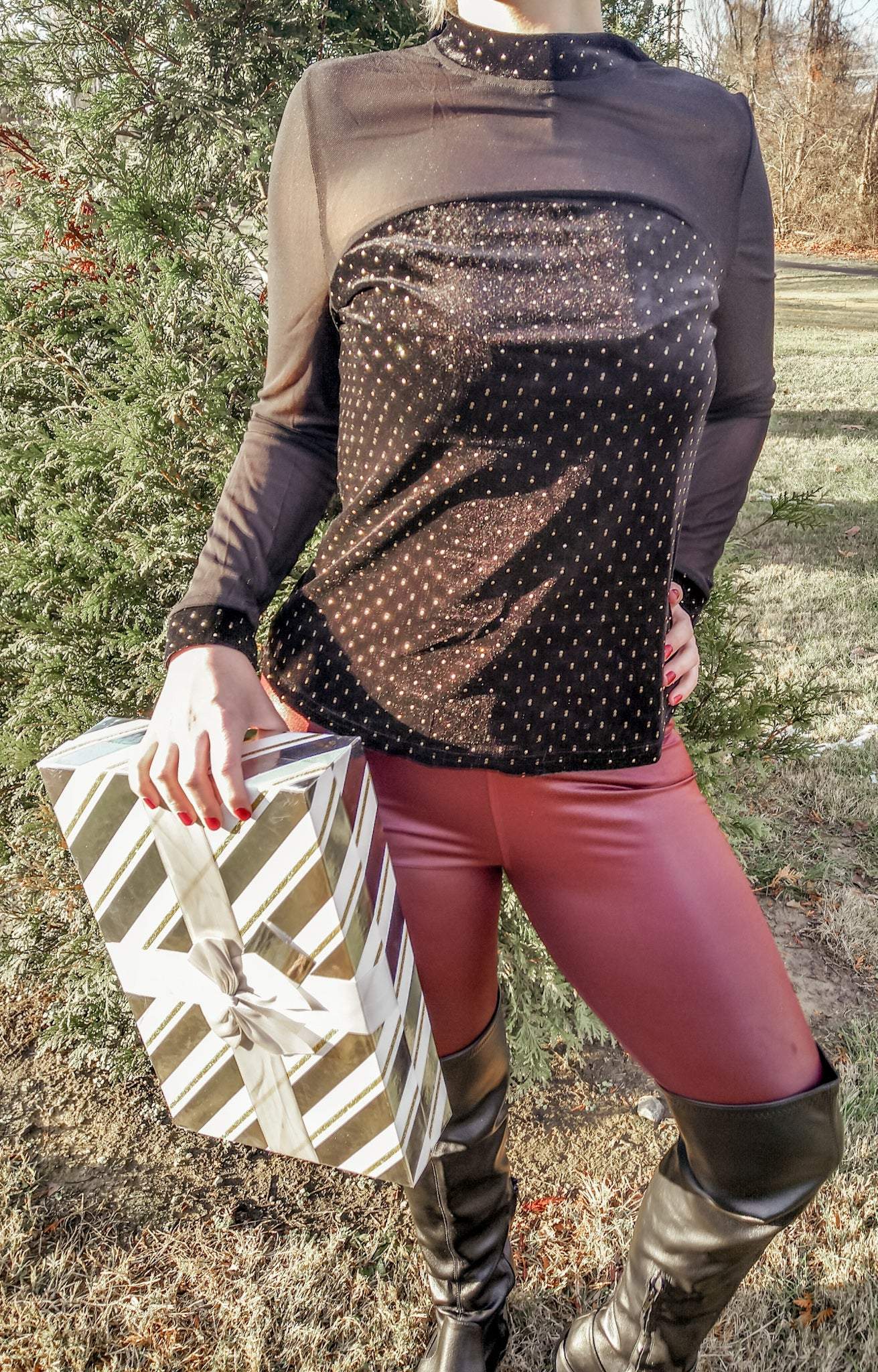 Velvet Mesh Long Sleeve-Emysclosetllc-