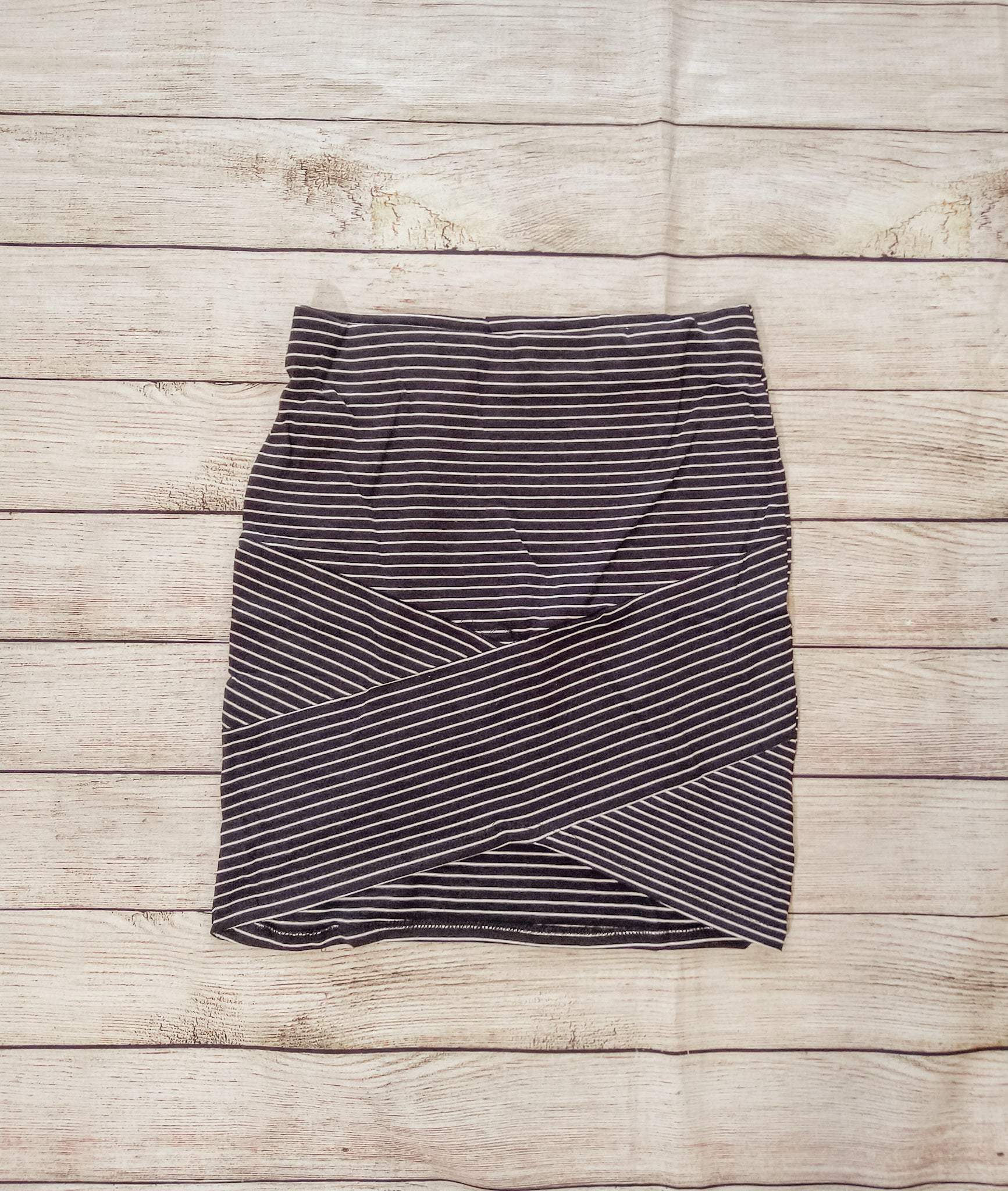 Stripe Cross Skirt-AAAAA Fashion-