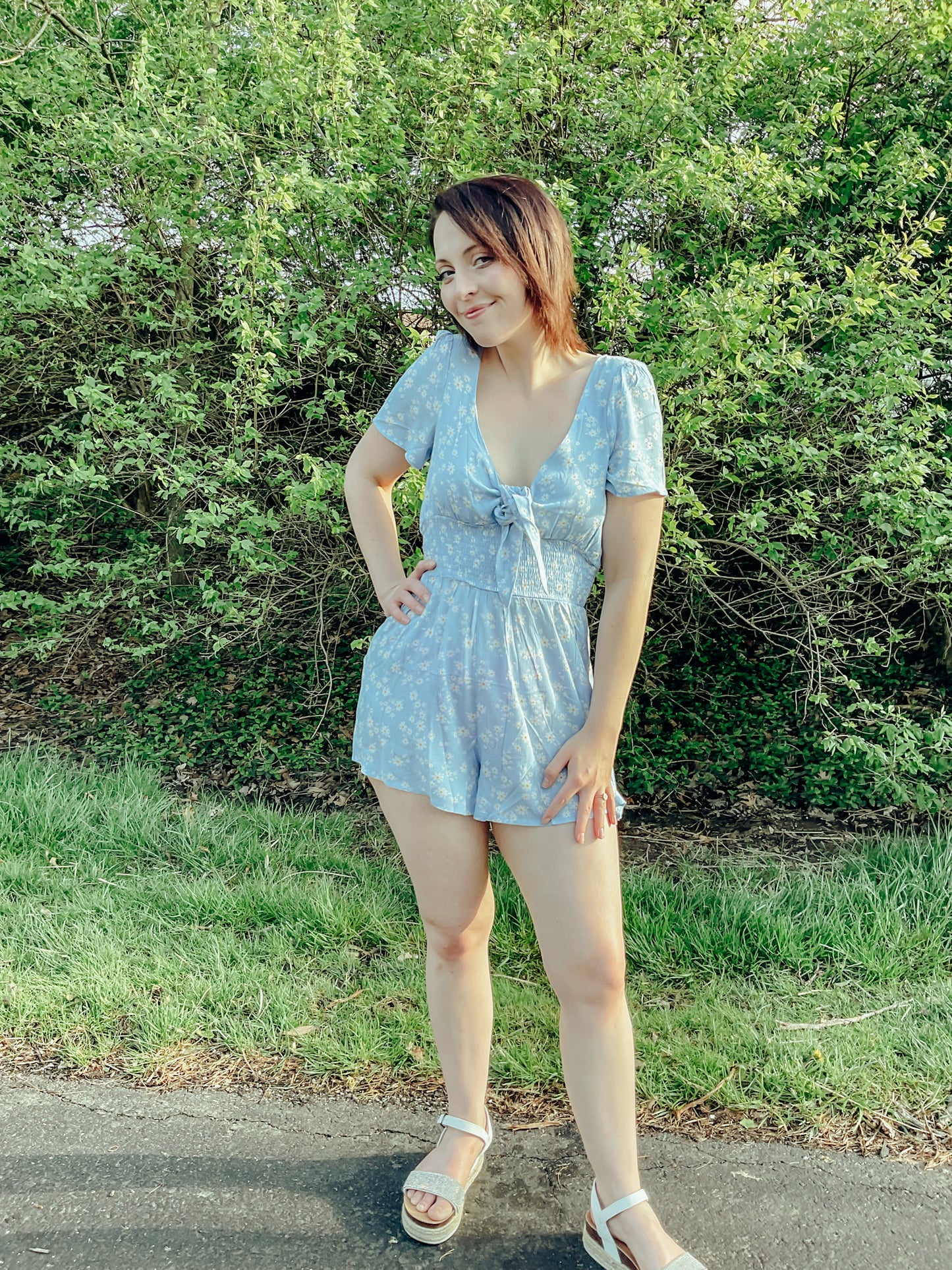 Open Skies Floral Romper