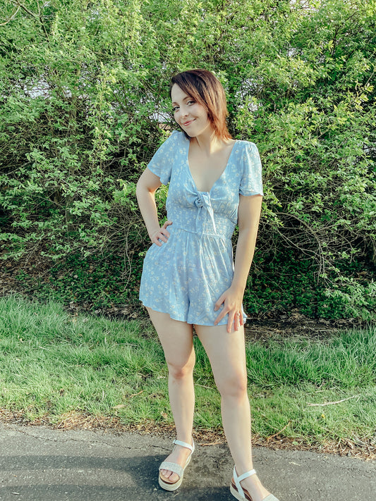 Open Skies Floral Romper