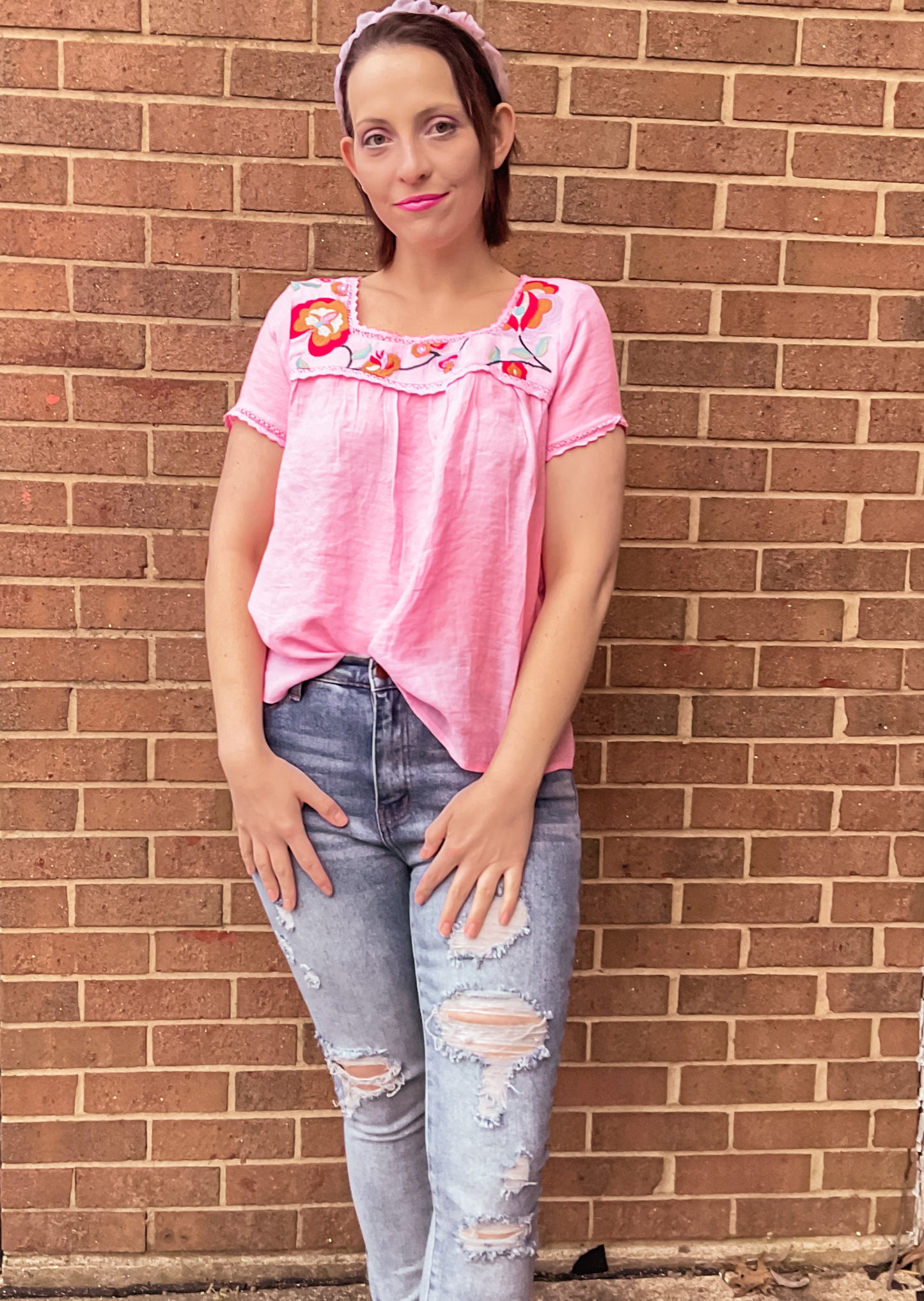 Floral Embroidered Top