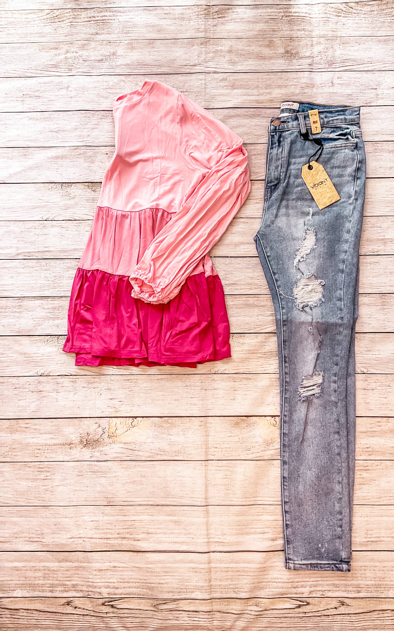 Perfectly Pink Tiered Ruffled Tunic