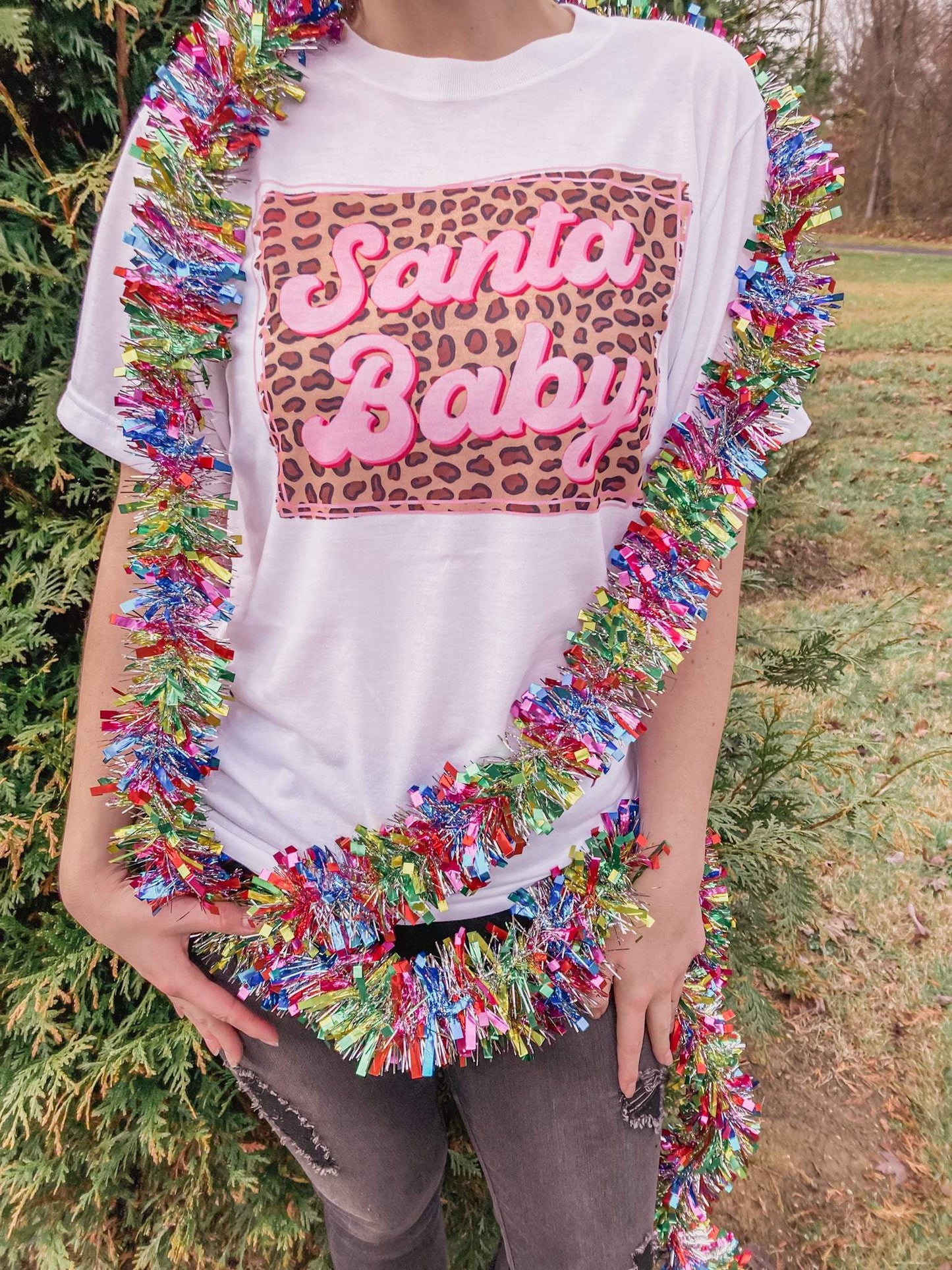 Santa Baby Graphic Tee-Emysclosetllc-