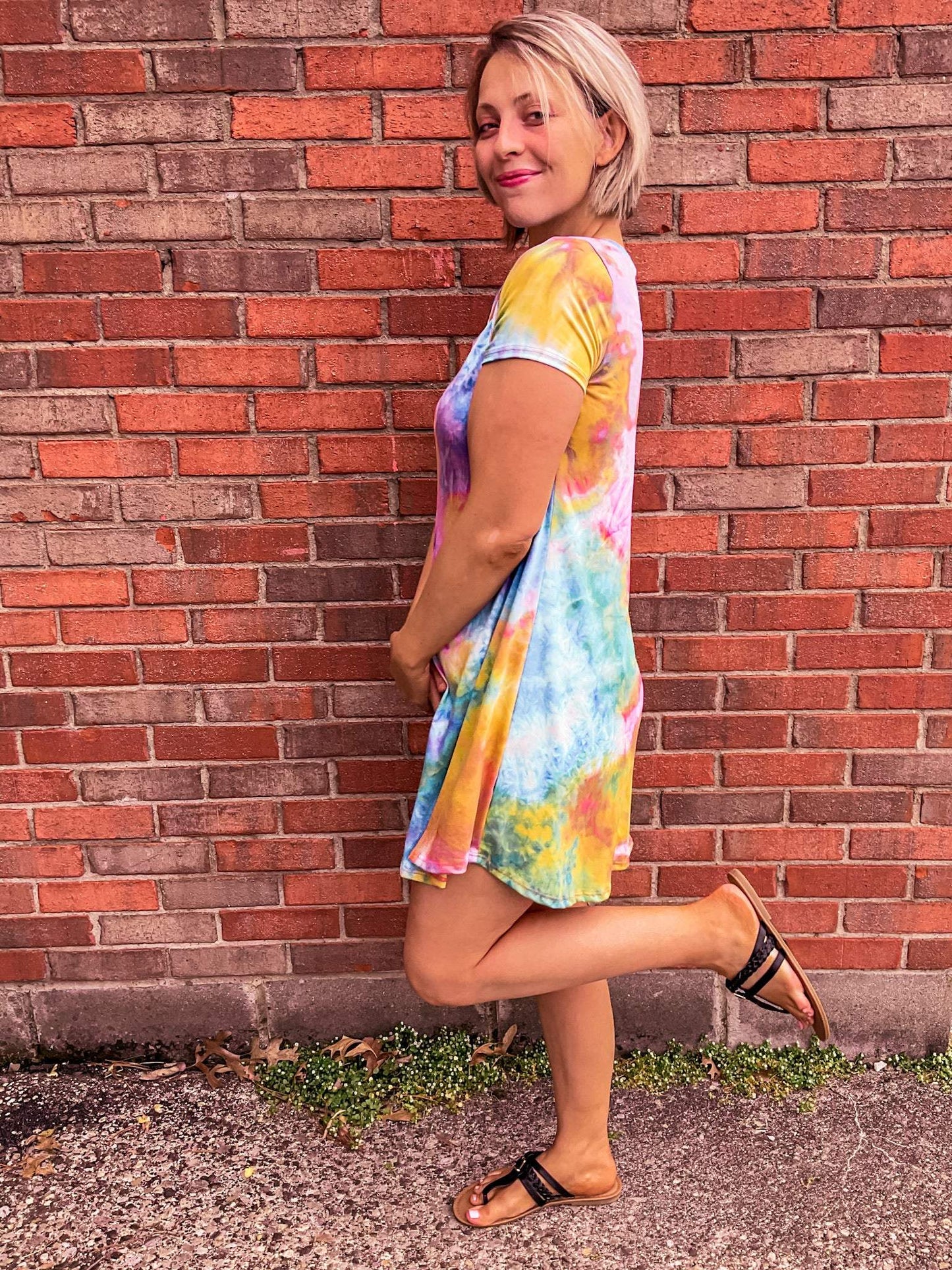 Tie Dye Swing Dress-Acting Pro-