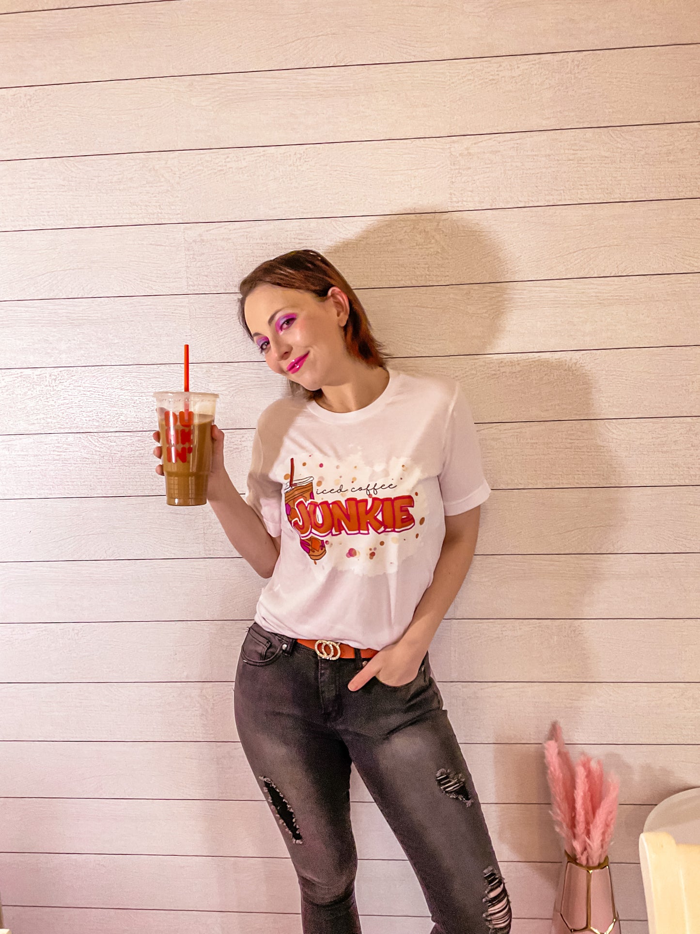 Iced Coffee Junkie Graphic Tee