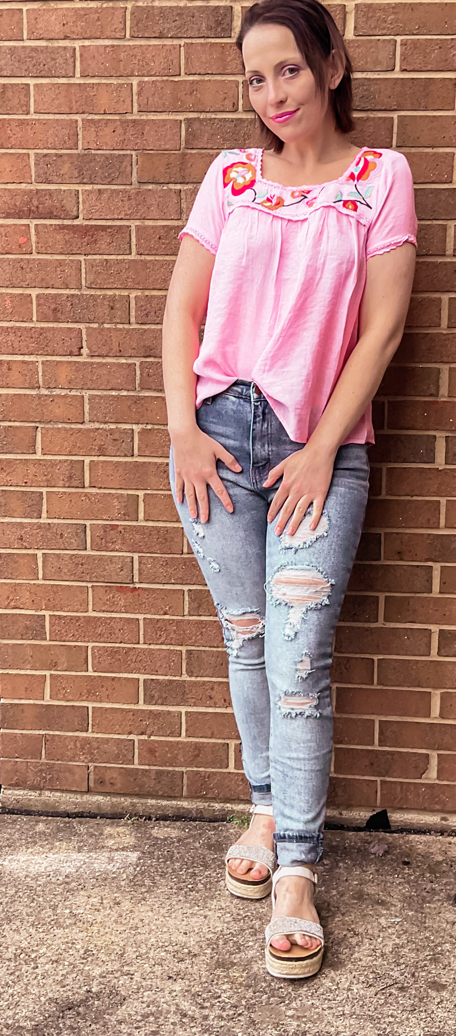 Floral Embroidered Top