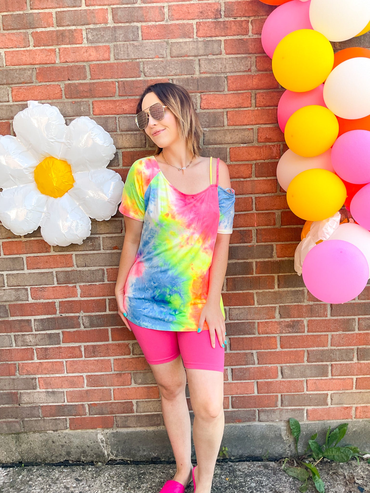 Off The Shoulder Tie Dye Top Emysclosetllc