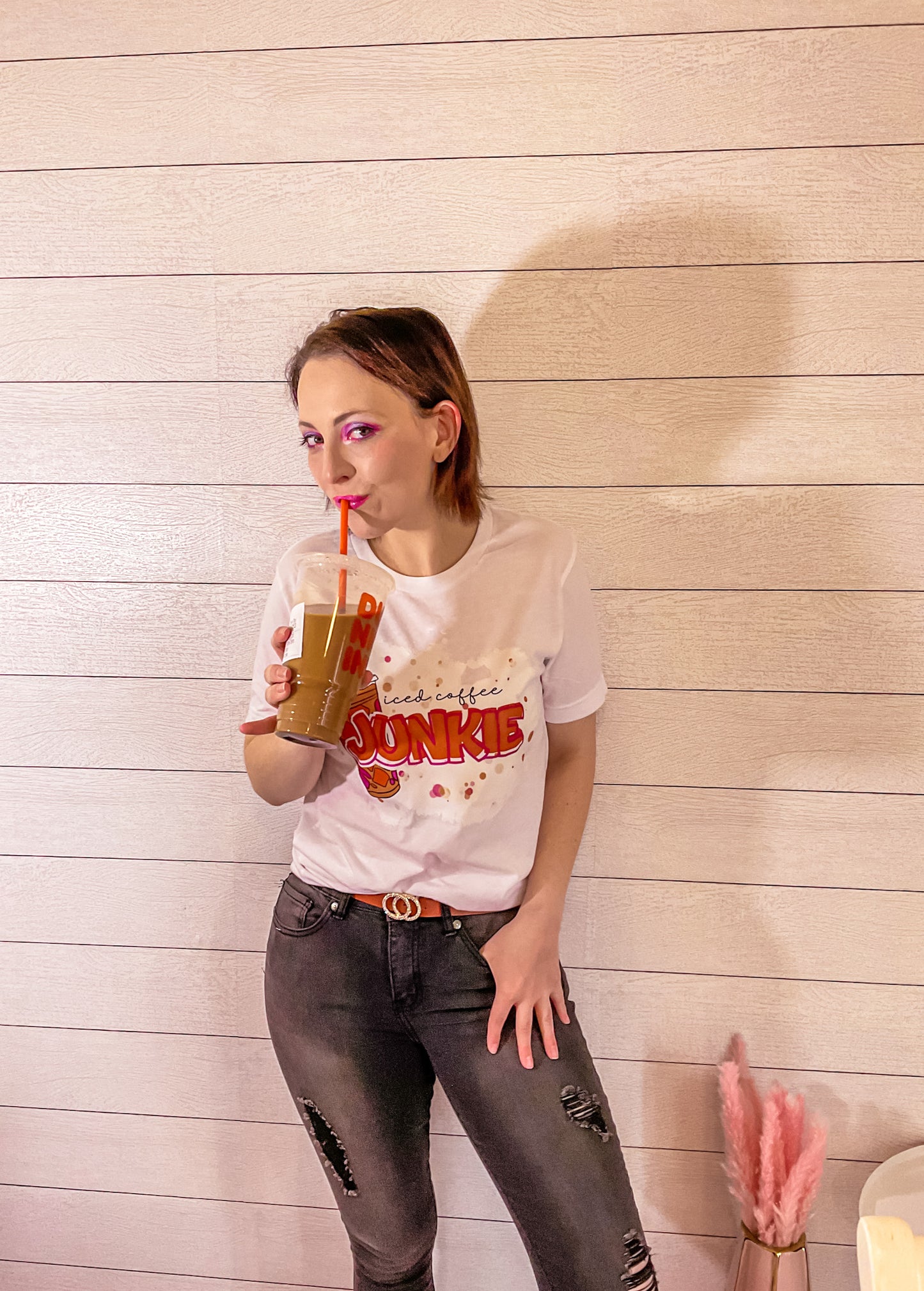 Iced Coffee Junkie Graphic Tee