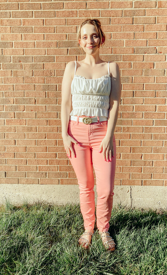 Pastel High Rise Skinny Jeans