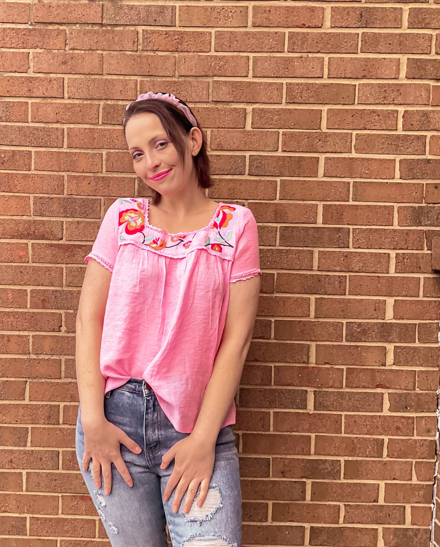 Floral Embroidered Top