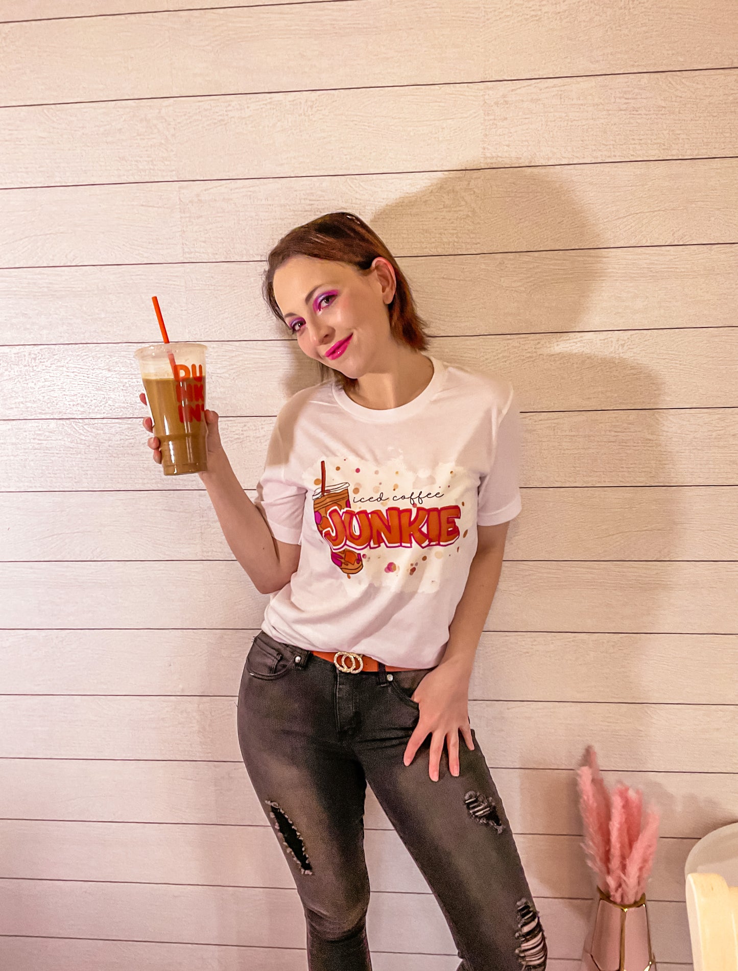 Iced Coffee Junkie Graphic Tee