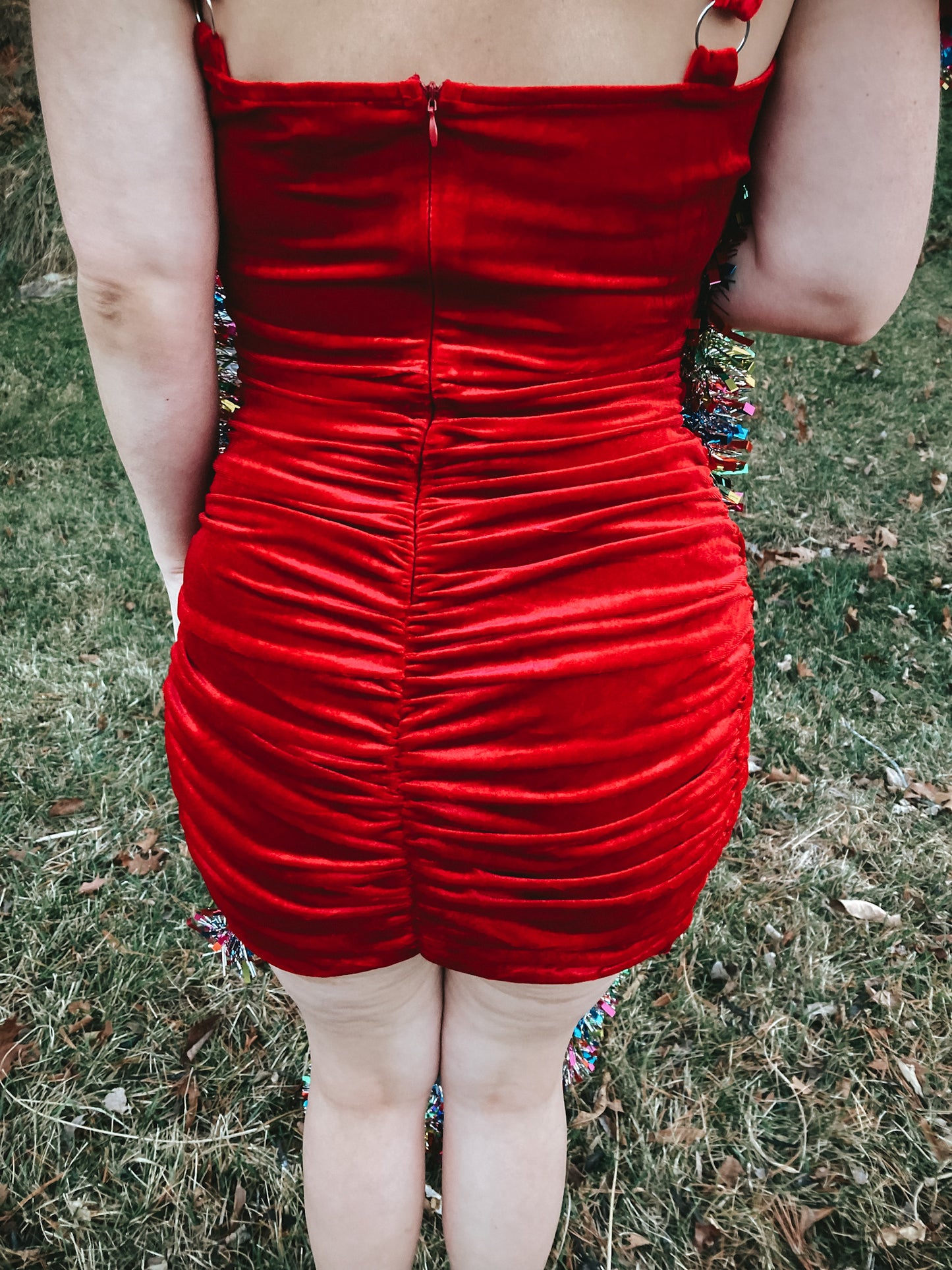 Candy Cane Crush Velvet Dress