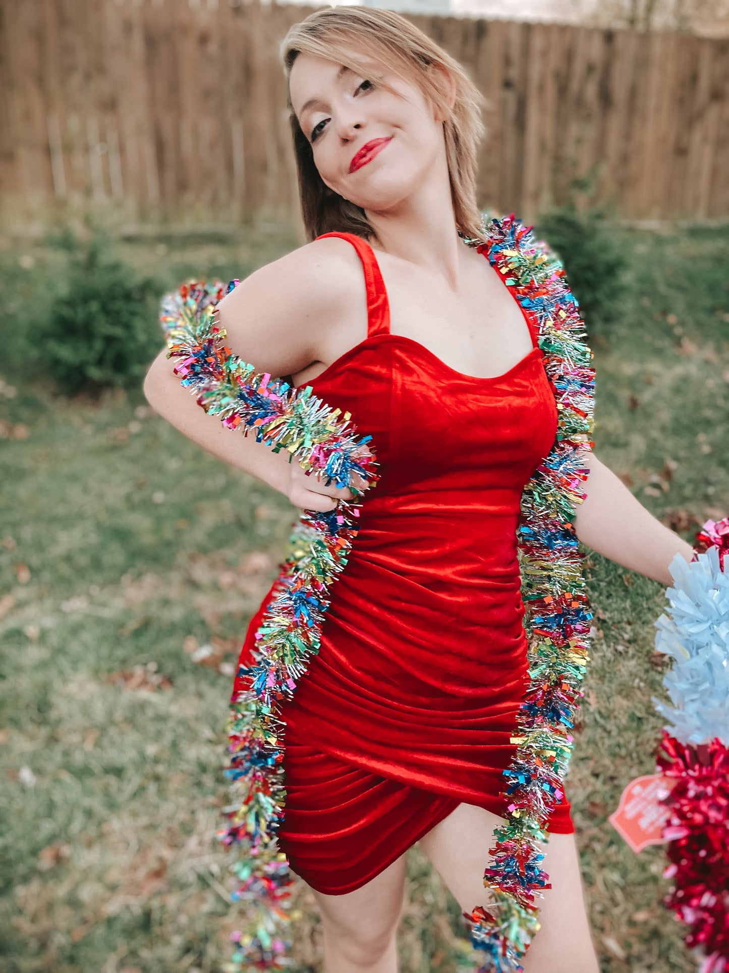 Candy Cane Crush Velvet Dress