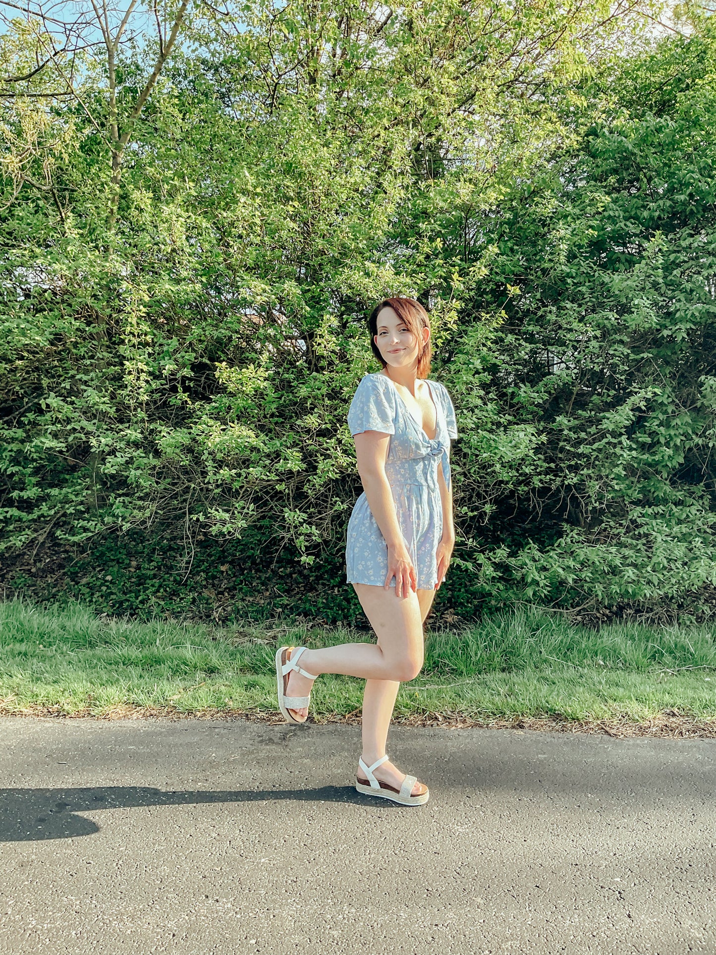 Open Skies Floral Romper